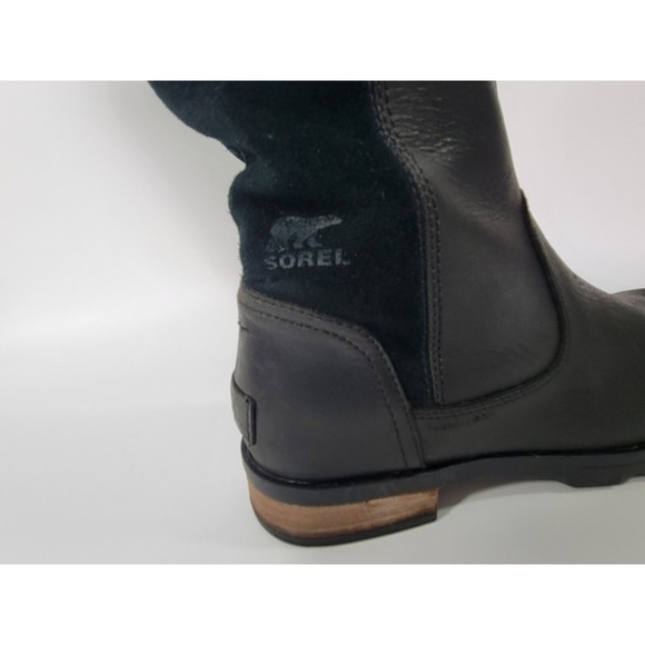 Sorel Women’s Black Leather Emelie 15" Tall Riding Boots NL3311-010 Size 8.5 - Picture 10 of 16